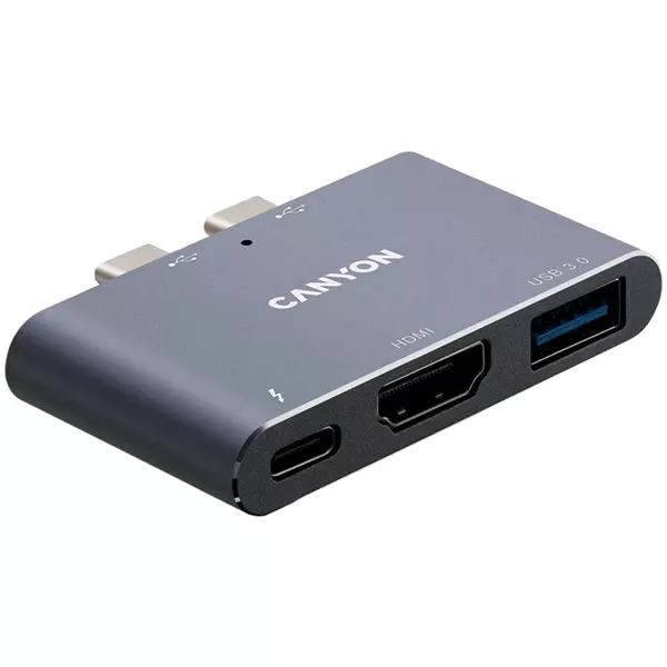 Canyon MacBook Thunderbolt 3 Multiport Docking Station 3-in-1 3-port Thunderbolt 3 Dual Port dokkoló szürke