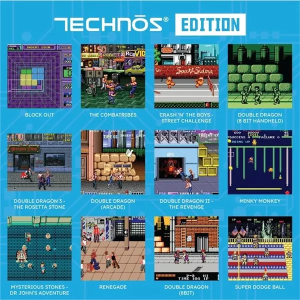 Hyper Mega Tech Retro Gaming 2.8”/IPS/Technos Edition/15 beépített játék/hordozható játékkonzol