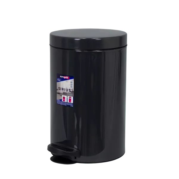 EUROGOLD SIRIUS 14l 40x25cm antracit szürke pedálos szemetes