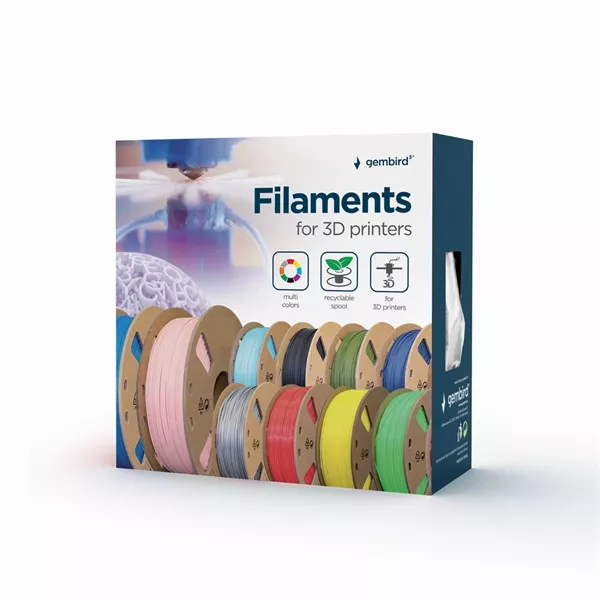 Gembird 3DP-PLA1.75-01-GR PLA 1.75mm 1kg szürke filament