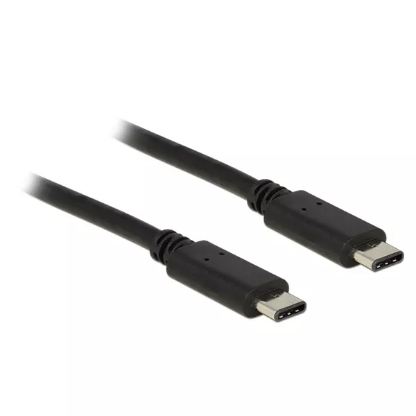 Delock 83673 1m USB Type-C 2.0 apa - USB Type-C 2.0 apa fekete kábel