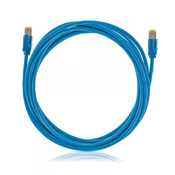 KE-Line Cat6A 10Gigabit STP Patch Kábel 1m kék