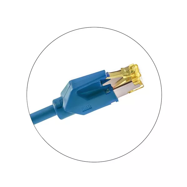 KE-Line Cat6A 10Gigabit STP Patch Kábel 1m kék