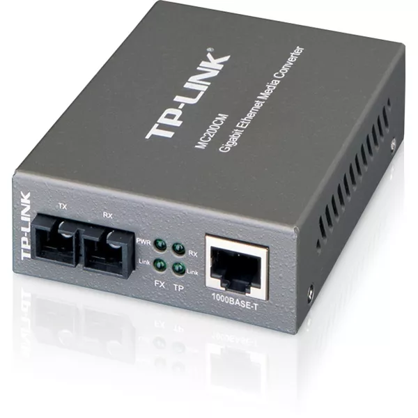 TP-Link MC200CM RJ45 GbE <-> SC multi mode média konverter