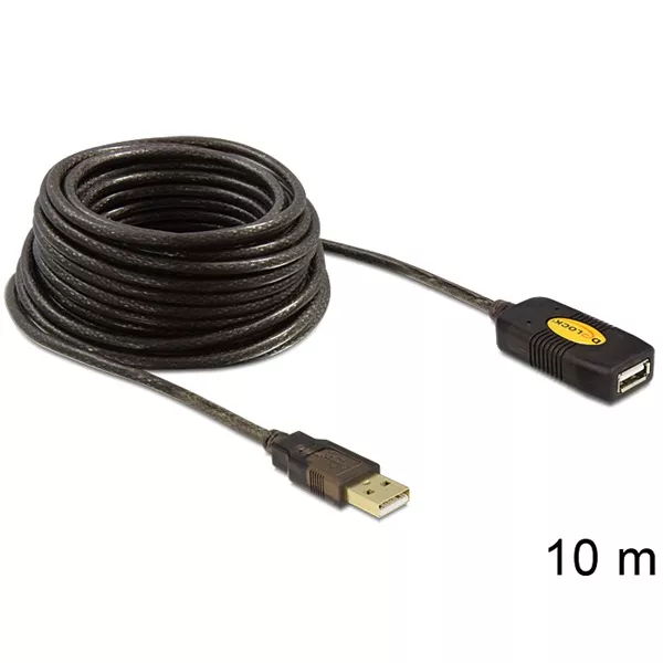 Delock 82446 USB 2.0 hosszabbító kábel, aktív 10m