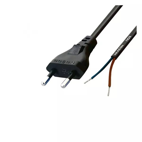 USE N 2/VDE 2x0,75mm2 1,5m ónozott végű hálózati csatlakozókábel