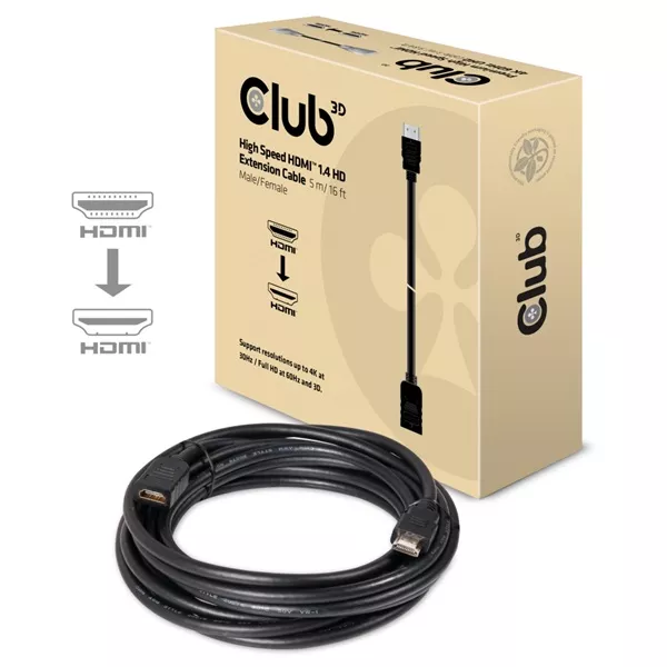 CLUB3D HDMI 1.4 - HDMI 5m hosszabbító kábel