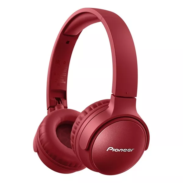 Pioneer SE-S6BN-R Bluetooth zajszűrős piros fejhallgató style=