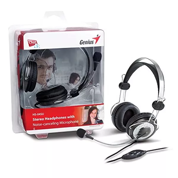 Genius HS-04SU jack mikrofonos PC ezüst headset