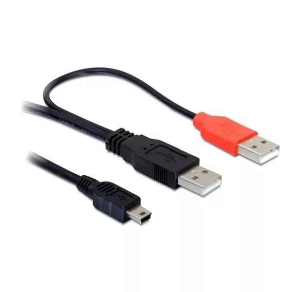Delock 82447 kábel, 2db USB-A 2.0 apa - USB mini 5 tűs