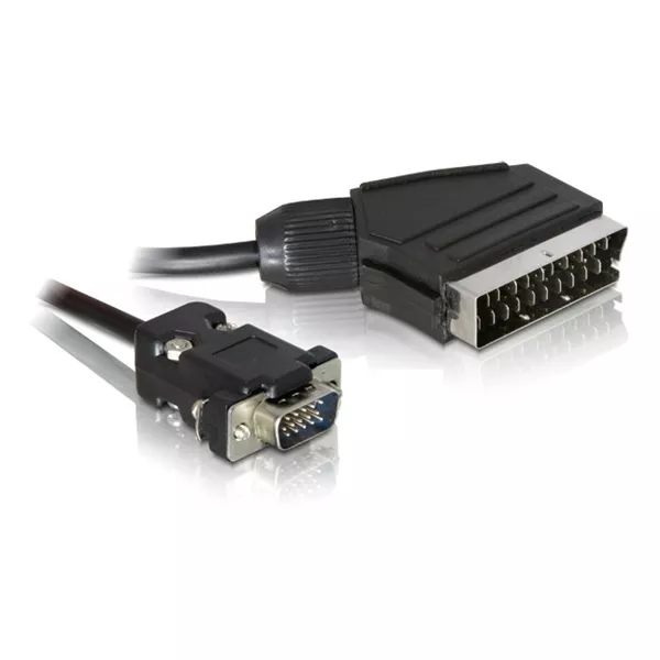 Delock 65028 SCART kimenet - VGA bemenet video 2 m kábel