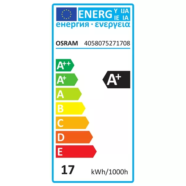 Osram matt műanyag búra/17W/1521lm/2700K/E27 LED körfénycső