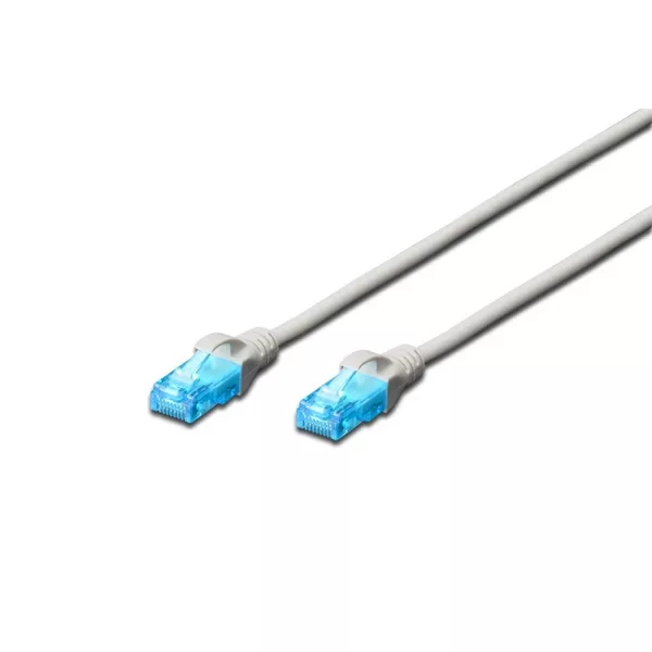 DIGITUS CAT5e U/UTP PVC 0,25m szürke patch kábel
