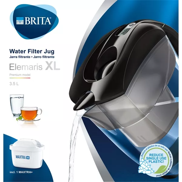 Brita BRH1039950 Elemaris XL Maxtra+ 3,5l fekete vízszűrő kancsó