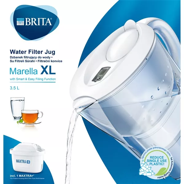 Brita BRH1039275 Marella XL Maxtra+ 3,5l fehér vízszűrő kancsó