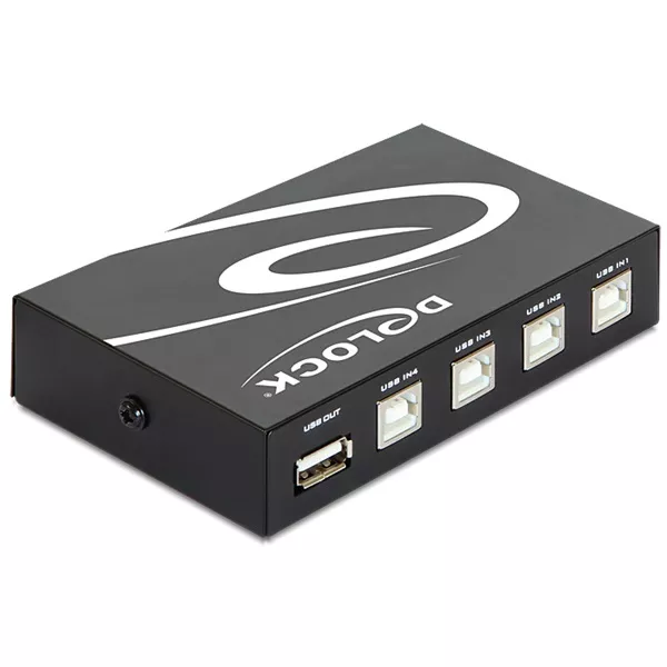 Delock 87634 4 portos manuális USB 2.0 kapcsoló