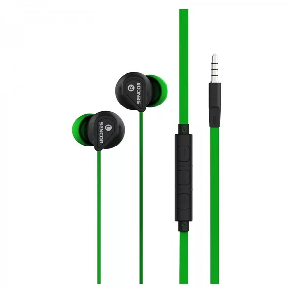 Sencor SEP 172 mikrofonos zöld fülhallgató style=
