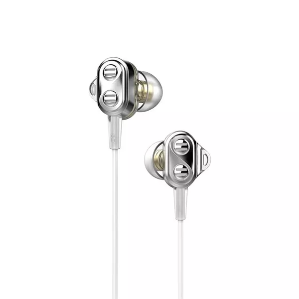 UiiSii DT800 meghajtós mikrofonos fehér fülhallgató