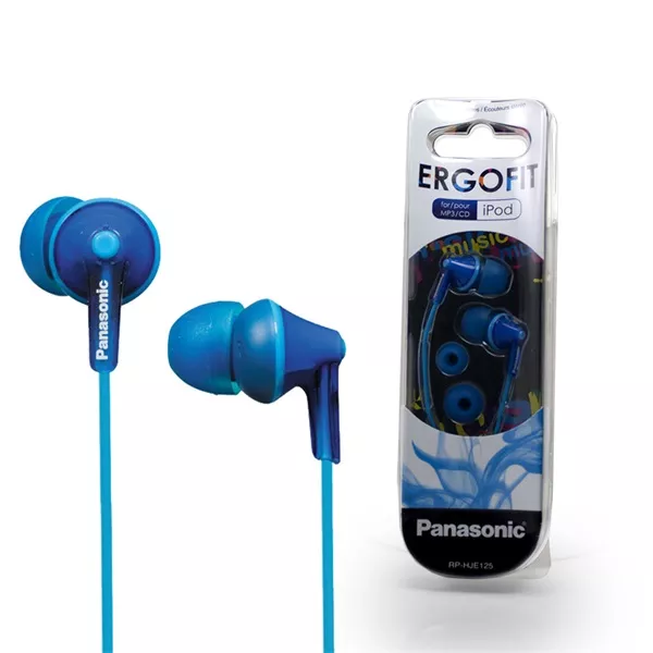 Panasonic RP-HJE125E-A kék fülhallgató style=