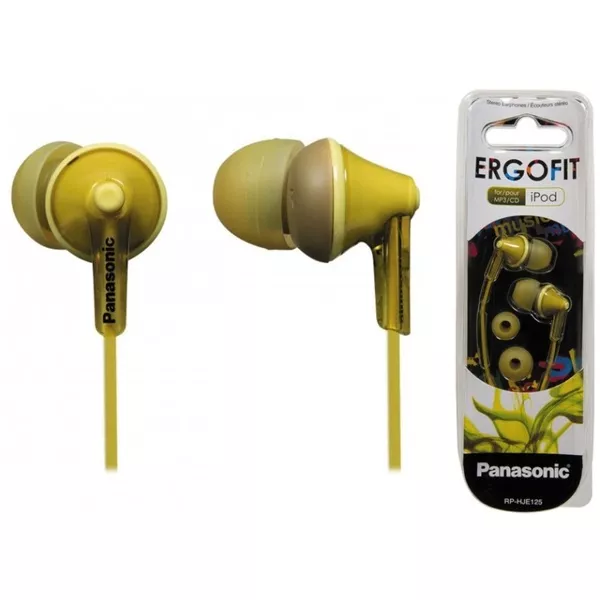 Panasonic RP-HJE125E-Y sárga fülhallgató style=