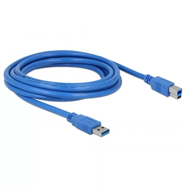Delock 82581 USB 3.0-A > USB-B apa/apa 3m kék kábel