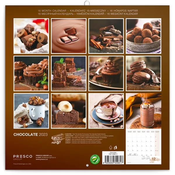 Realsystem 2025 Chocolate 6096-CH illatosított lemeznaptár