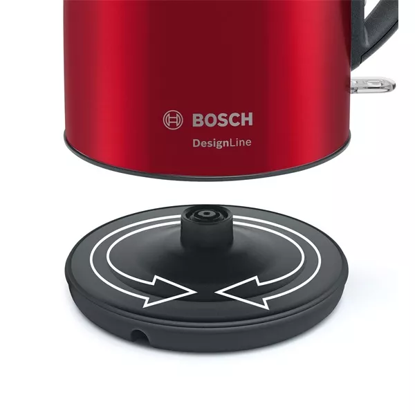 Bosch TWK3P424 DesignLine 1,7L-es piros-fekete vízforraló