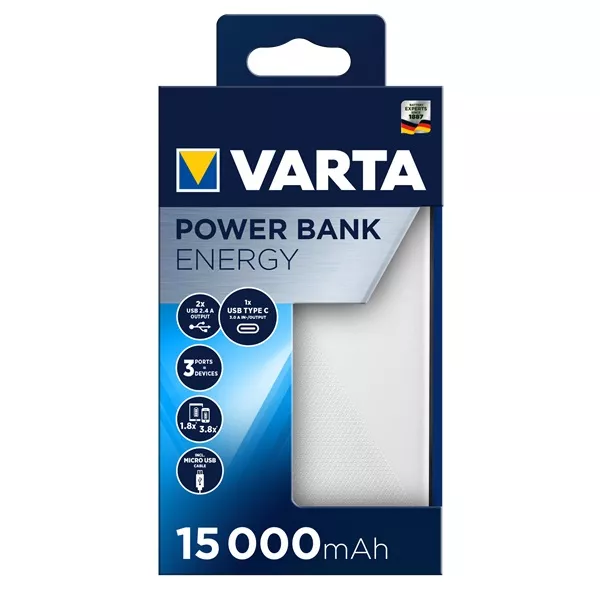 Varta 57977101111 hordozható 15000mAh Portable power bank