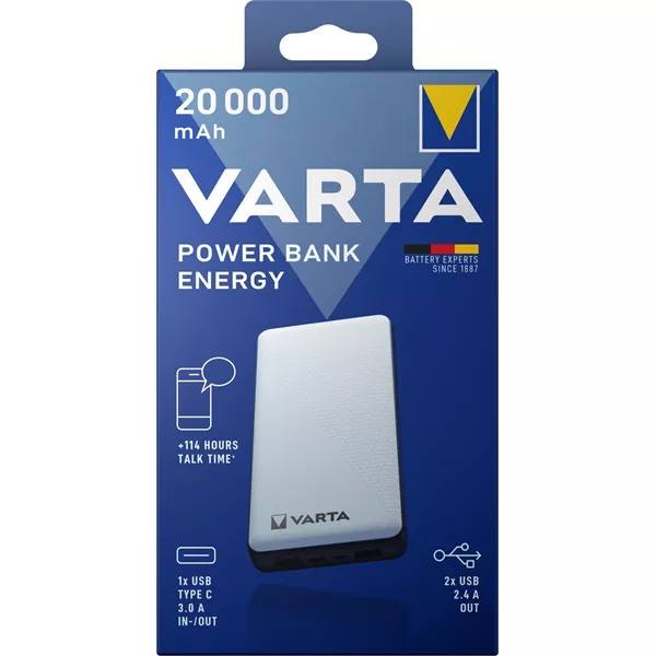 Varta 57978101111 hordozható 20000mAh Portable powerbank