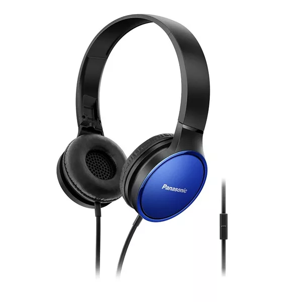 Panasonic RP-HF300ME-A mikrofonos fekete-kék fejhallgató style=