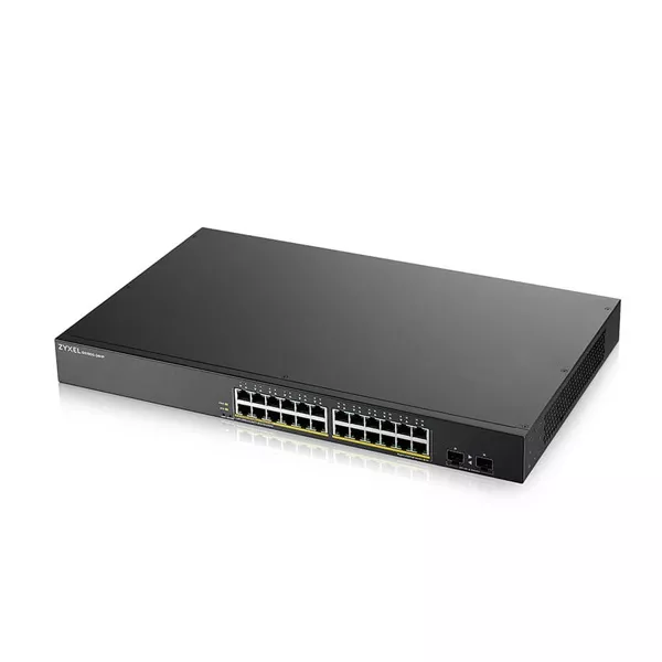 ZyXEL GS1900-24HP v2 24port GbE LAN PoE (170W) smart menedzselhető PoE switch