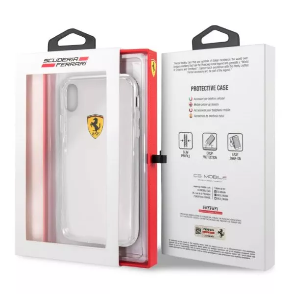 Ferrari iPhone XR átlátszó kemény tok