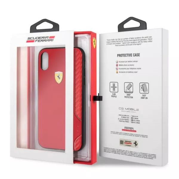 Ferrari On Track Racing Shield iPhone XR piros gumi hátlap