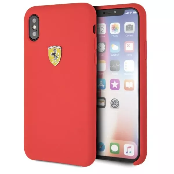 Ferrari SF iPhone X/XS piros szilikon hátlap