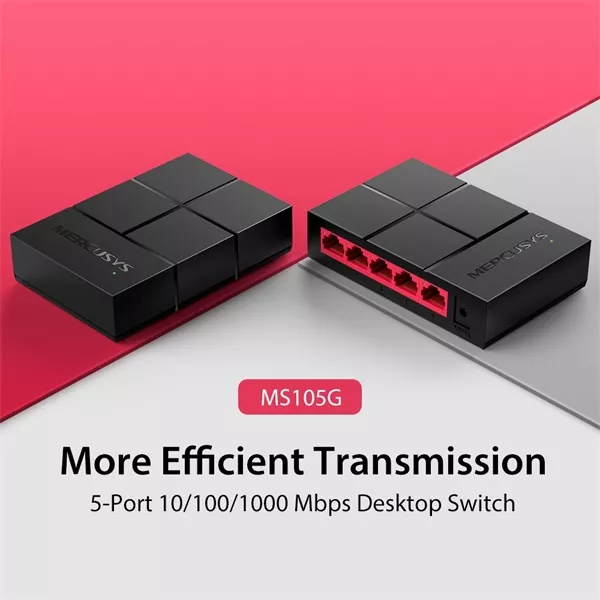Mercusys MS105G 5port 10/100/1000Mbps nem menedzselhető asztali Switch