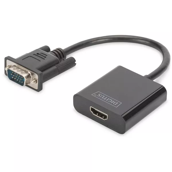 DIGITUS VGA apa -> HDMI anya adapter audio kábellel