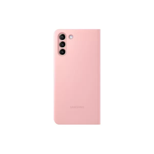 Samsung OSAM-EF-NG996PPEG Galaxy S21 Plus LED view pink oldalra nyíló tok