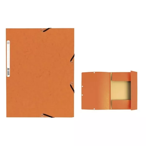 Exacompta A4 karton narancssárga gumis mappa