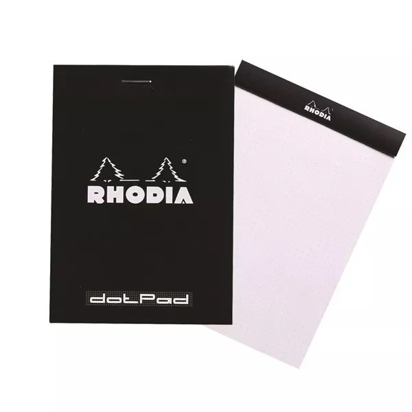 Rhodia A5 ponthálós 80lap fekete jegyzettömb