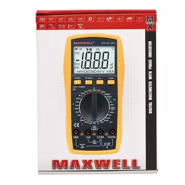 Maxwell 25306 digitális multiméter Induktivitás méréssel