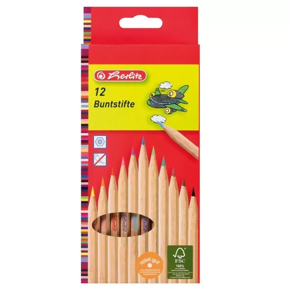 Herlitz natúrfa 12db-os színes ceruza készlet