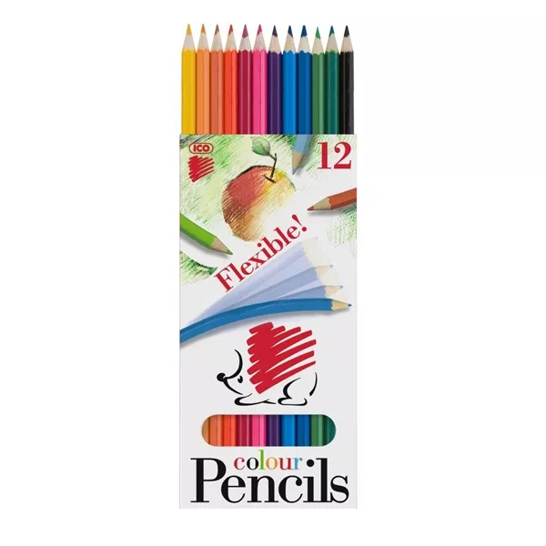 ICO Süni hajlítható 12db-os vegyes színű színes ceruza
