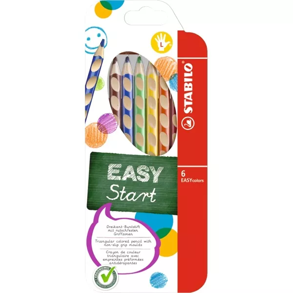 Stabilo Easy balkezes 6 db-os színes ceruza készlet