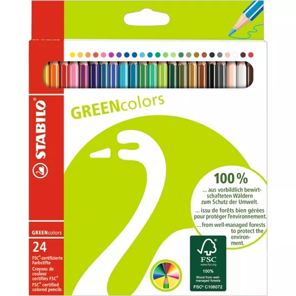Stabilo Greencolors 24db-os színes ceruza készlet