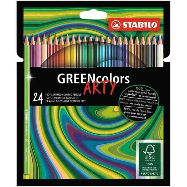Stabilo Green colors Arty 24db-os színes ceruza készlet