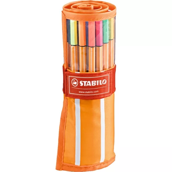 Stabilo Point neon neon 25+5db-os vegyes színű tűfilc készlet