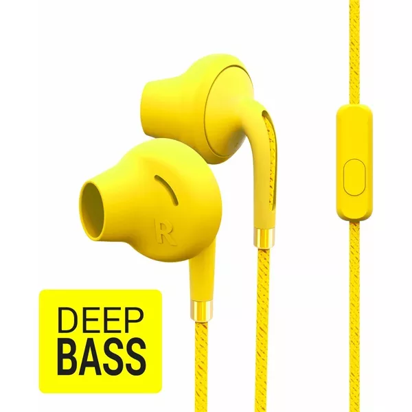 Energy Sistem EN 447183 Earphones Style 2+ Vanilla mikrofonos sárga fülhallgató style=