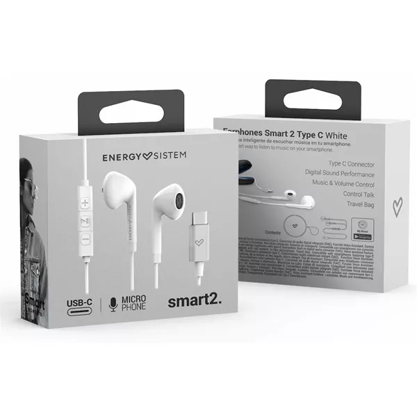 Energy Sistem EN 448999 Earphones Smart 2 Type C fehér fülhallgató