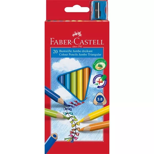 Faber-Castell Grip Junior háromszög alakú 20db-os vegyes színű színes ceruza