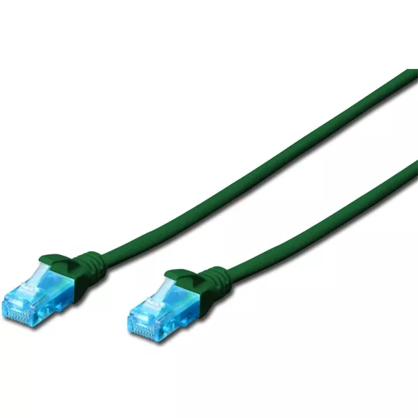 DIGITUS CAT5e U/UTP PVC 1m zöld patch kábel